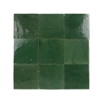 Handmade Moroccan Zellige 4x4 Emerald Green Terracotta Tile