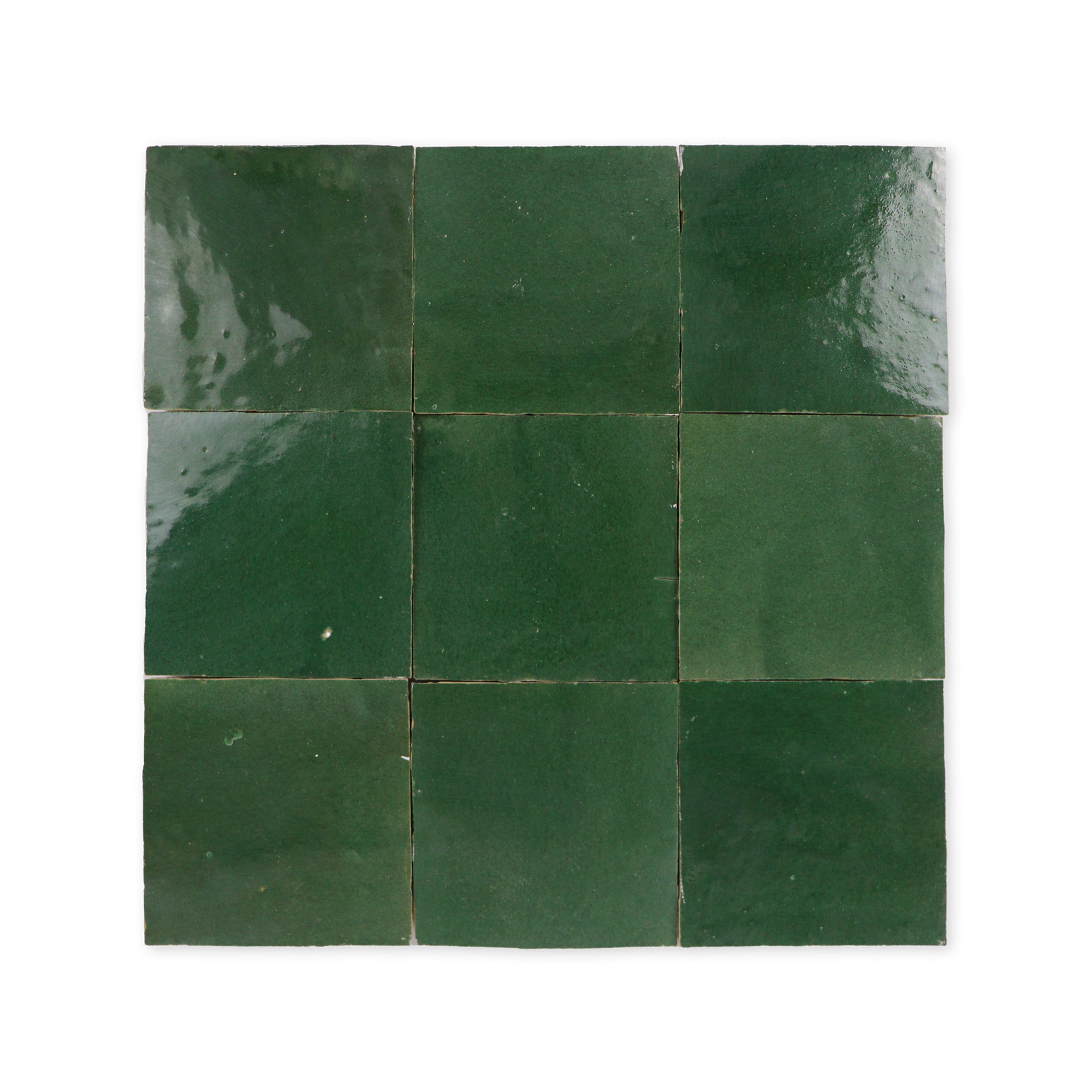 Handmade Moroccan Zellige 4x4 Emerald Green Terracotta Tile