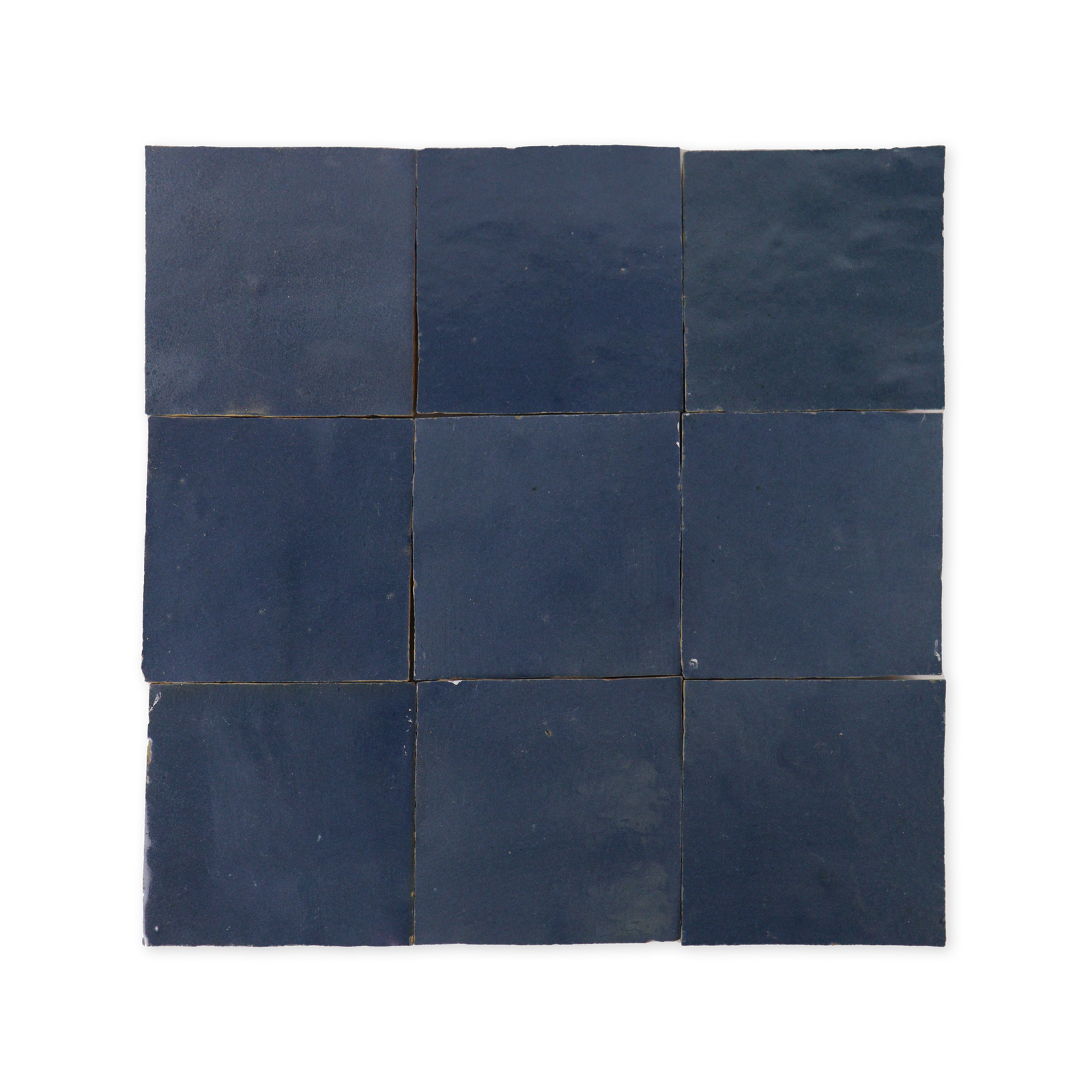 Handmade Moroccan Zellige 4x4 Indigo Blue Terracotta Tile