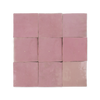 Handmade Moroccan Zellige 4x4 Lipstick Pink Terracotta Tile