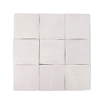 Handmade Moroccan Zellige 4x4 Off White Terracotta Tile