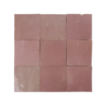 Handmade Moroccan Zellige 4x4 Pink Terracotta Tile