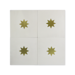 Queen® Cement Tile with Brass Inlay