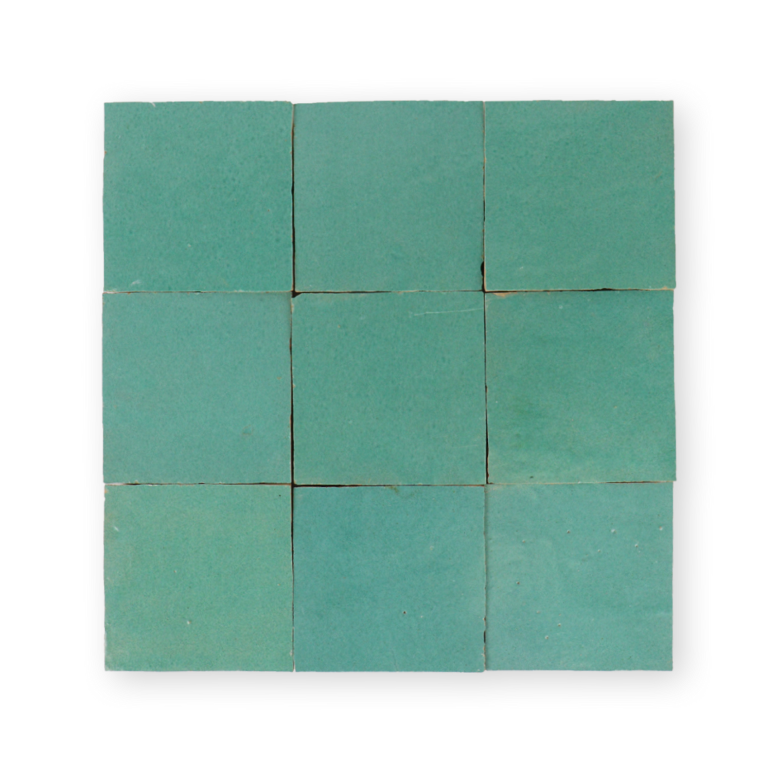 Handmade Moroccan Zellige 4x4 Santorini Green Terracotta Tile