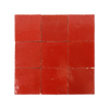 Handmade Moroccan Zellige 4x4 Scarlet Red Terracotta Tile