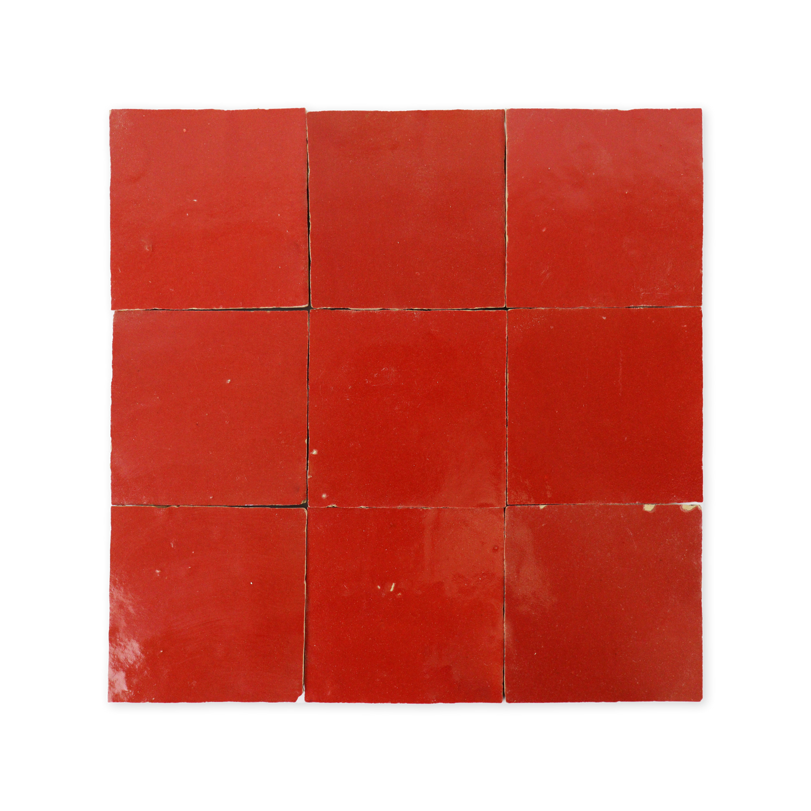 Handmade Moroccan Zellige 4x4 Scarlet Red Terracotta Tile