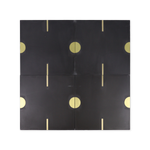 Stamp® Black Cement Tile with Brass Inlay