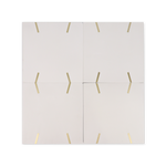 Stitch® White Cement Tile with Brass Inlay