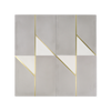 Bow Tie Grey Cement Tile with Brass Inlay