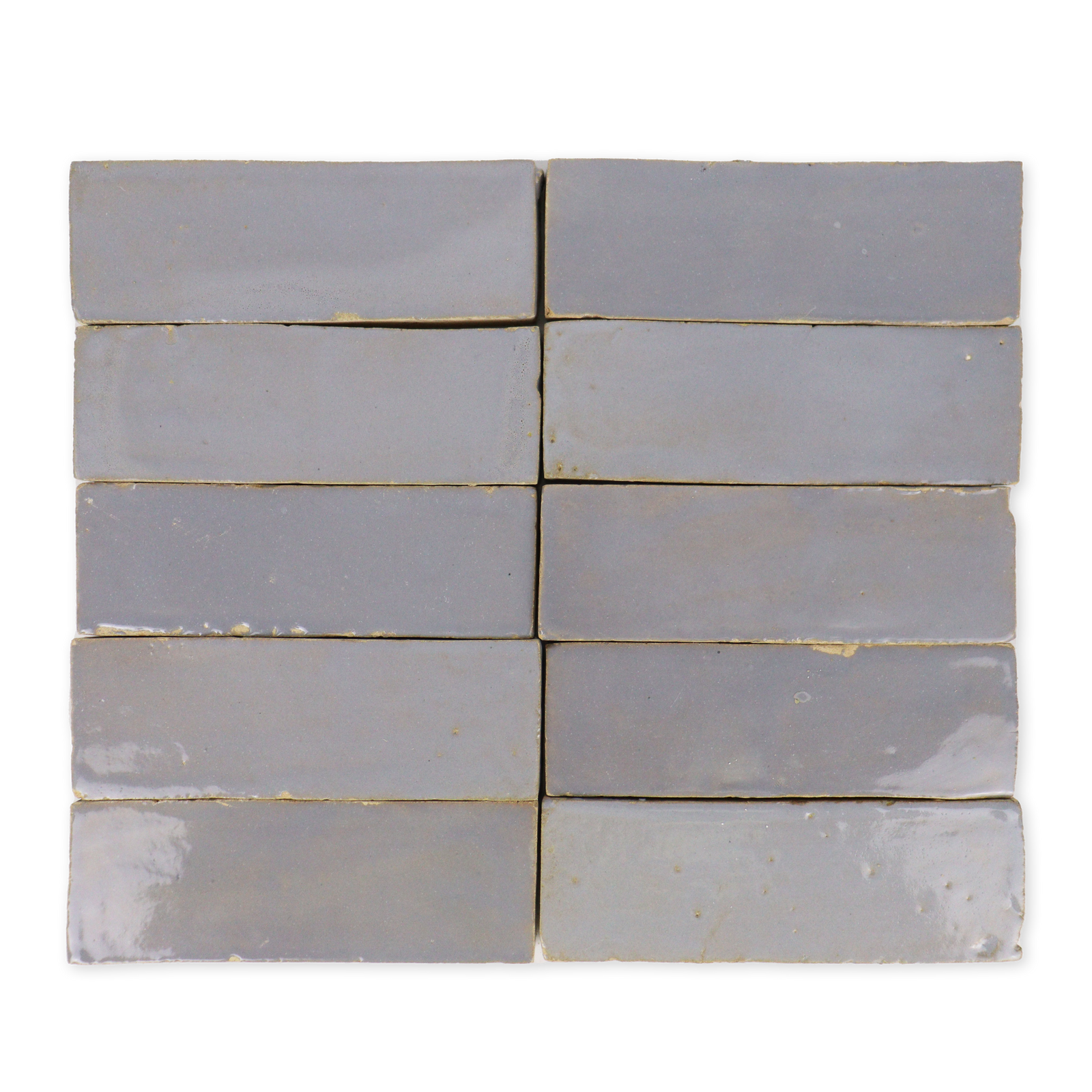 Handmade Moroccan Zellige 2x6 Pewter Grey Terracotta Tile