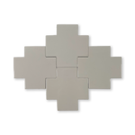 Puzzle Plus 6x6 Pewter Gray Glossy Subway Tile