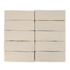 Handmade Moroccan Zellige 2x6 Ivory Terracotta Tile