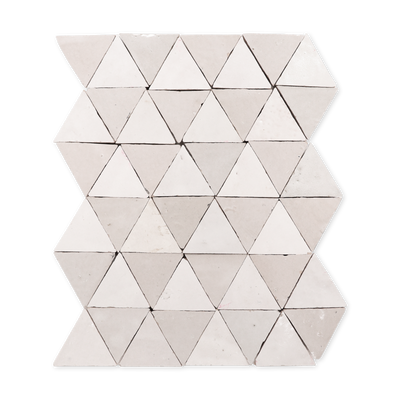 Moroccan Zellige Facetaped Triangle Mosaic