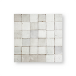 Moroccan Zellige 2x2 Snow White Mosaic Panel