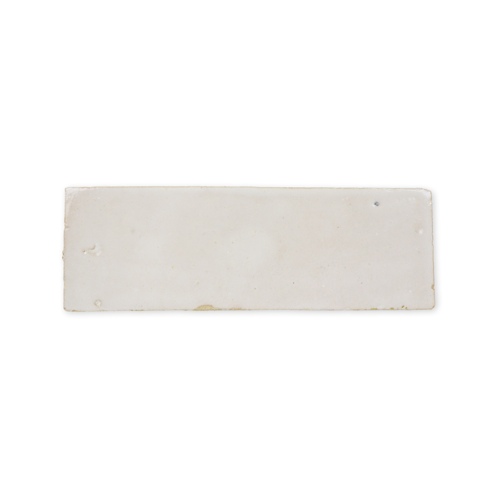 Handmade Moroccan Zellige Thick 2x6 Off White Terracotta Tile