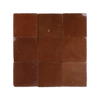Handmade Moroccan Zellige 4x4 Chestnut Red Terracotta Tile