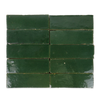 Handmade Moroccan Zellige 2x6 Emerald Green Terracotta Tile