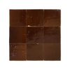 Handmade Moroccan Zellige 4x4 Chocolate Brown Terracotta Tile
