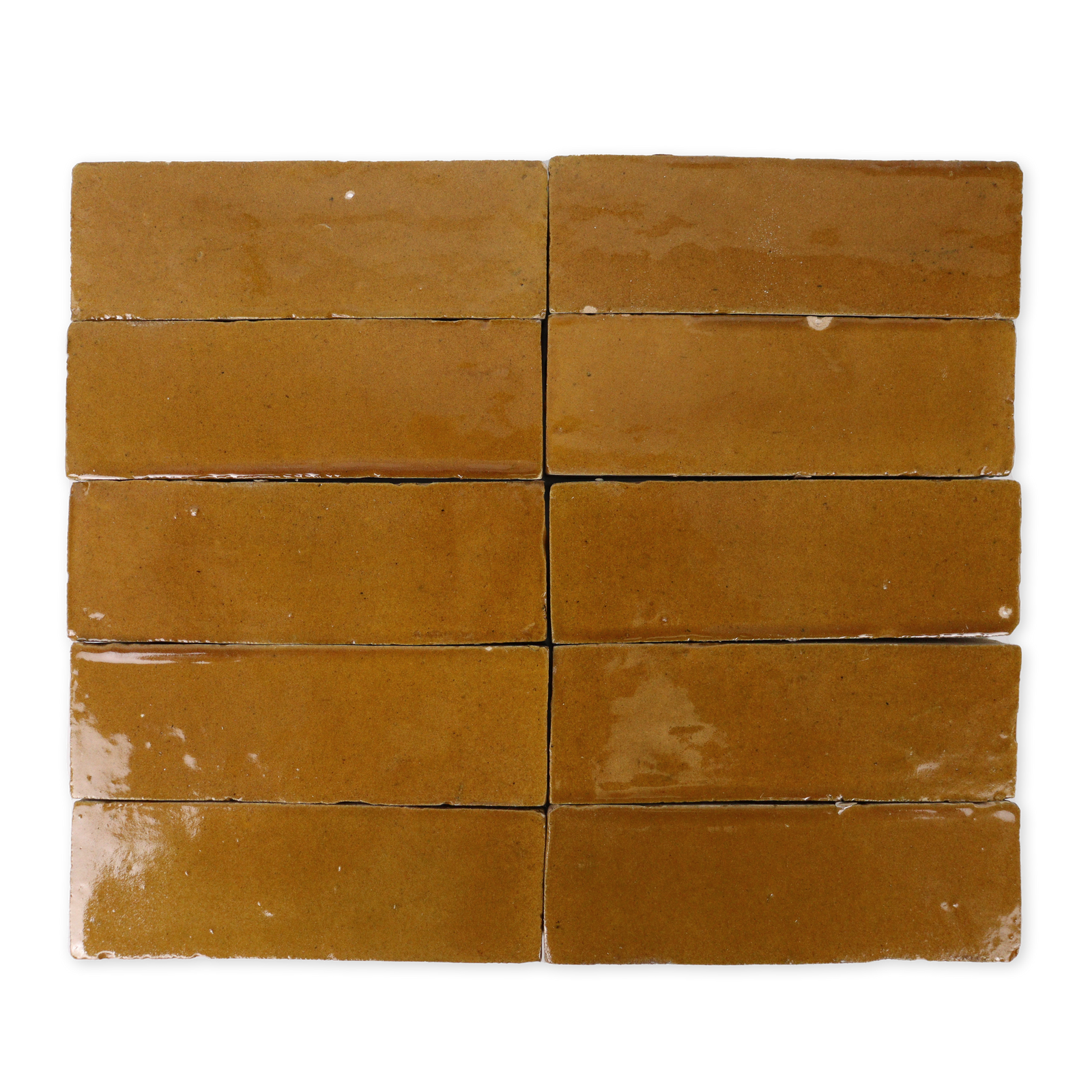 Handmade Moroccan Zellige 2x6 Cognac Brown Terracotta Tile