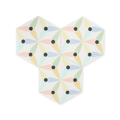 Rainbow Kiwi-I Hexagon Cement Tile
