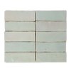 Handmade Moroccan Zellige 2x6 Fern Green Terracotta Tile