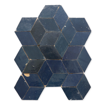 Moroccan Zellige Facetaped Diamond Mosaic
