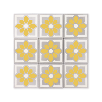Daisy 4x4 Cement Tile