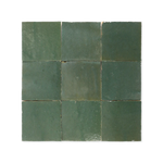 Handmade Moroccan Zellige 4x4 Moss Green Terracotta Tile