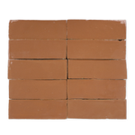 Handmade Moroccan Zellige 2x6 Pink Clay Terracotta Tile