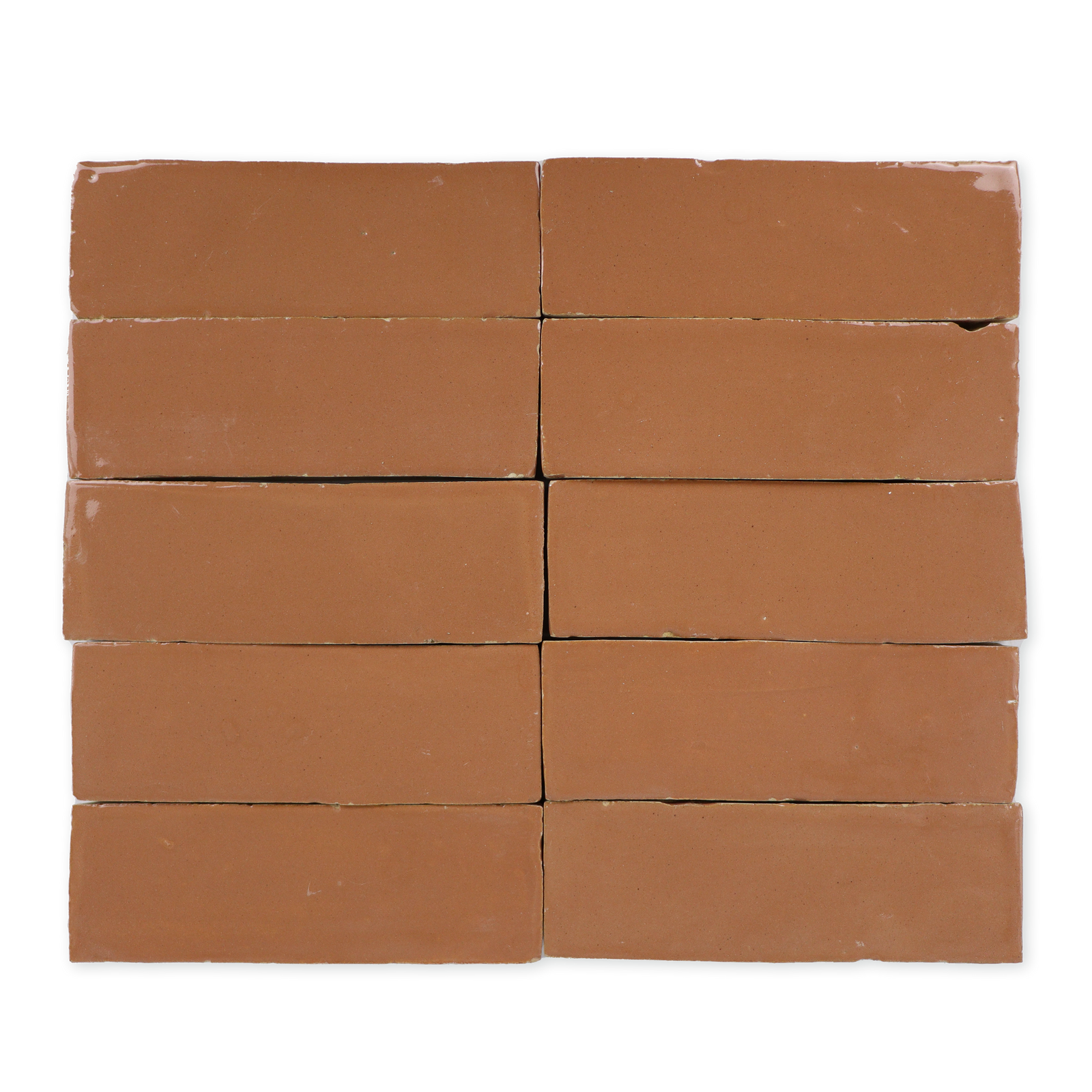 Handmade Moroccan Zellige 2x6 Pink Clay Terracotta Tile