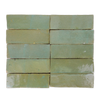 Handmade Moroccan Zellige 2x6 Asparagus Green Terracotta Tile