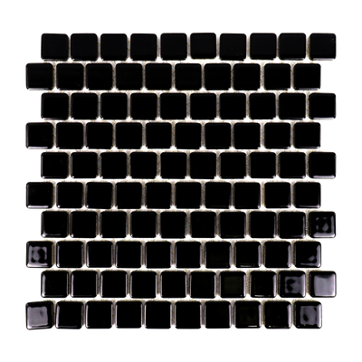 1x1 Black Pool Mosaic Tile