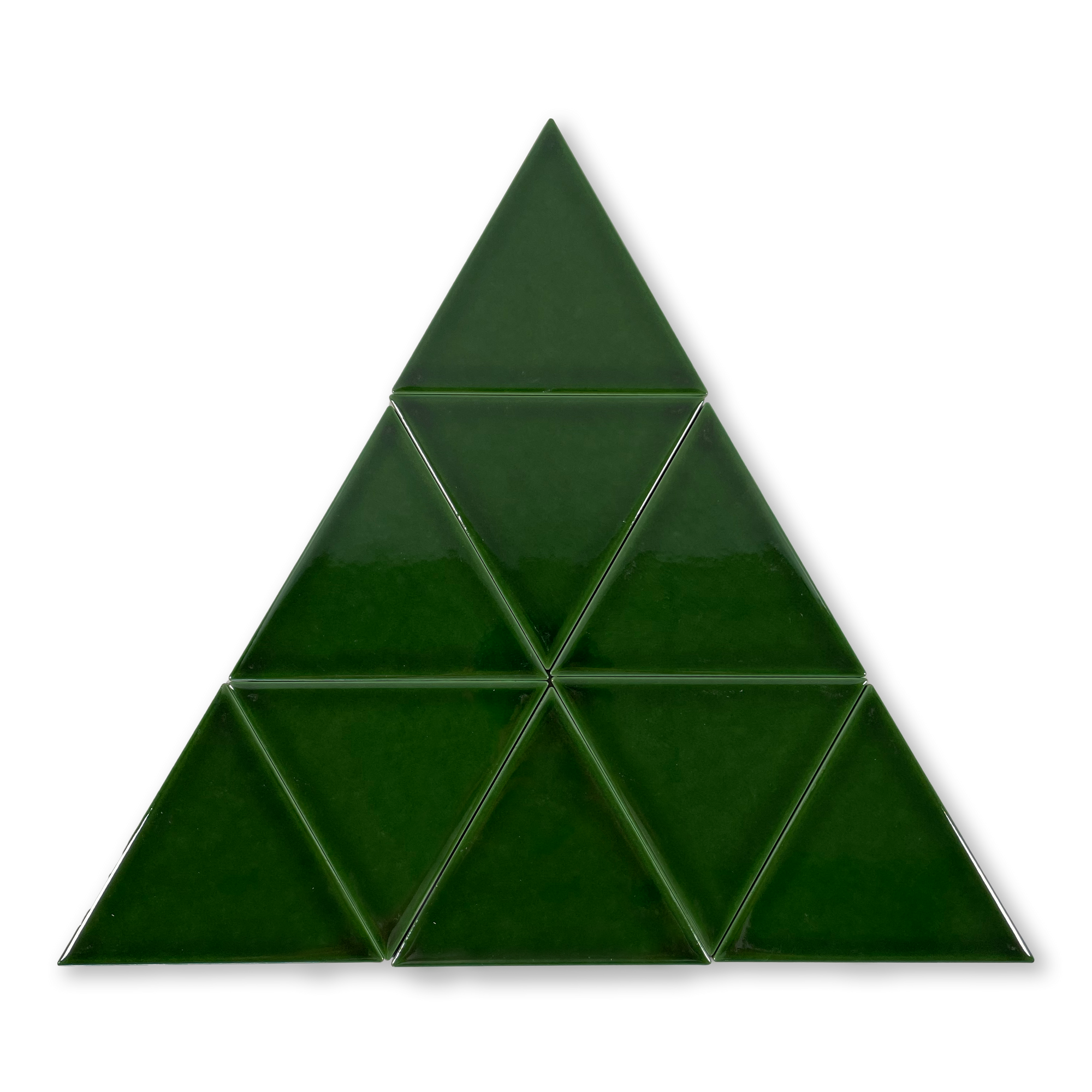 Emerald Green 6x6 Triangle Glossy Subway Tile