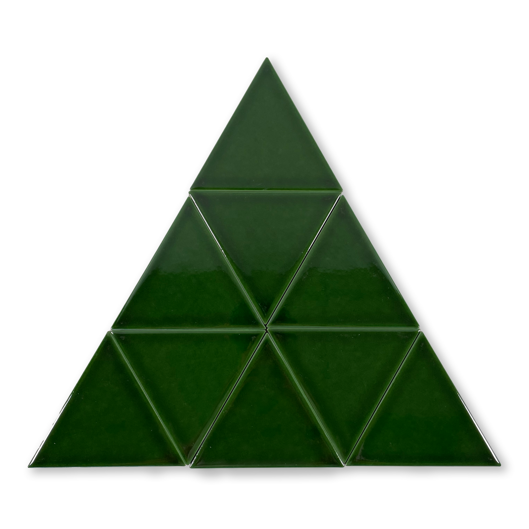 Emerald Green 6x6 Triangle Glossy Subway Tile