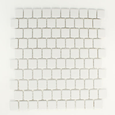 1x1 White Pool Mosaic Tile
