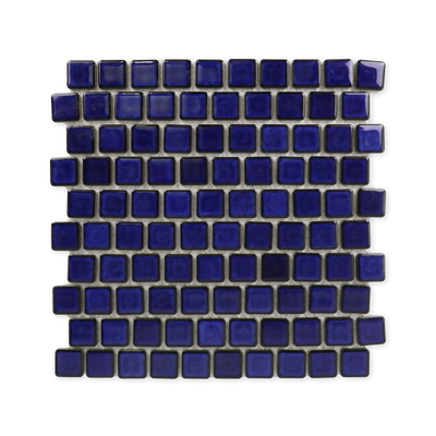 1x1 Cobalt Blue Pool Mosaic Tile