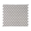 Mint Green Shiny Penny Round Mosaic