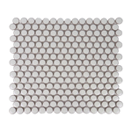 Mint Green Shiny Penny Round Mosaic