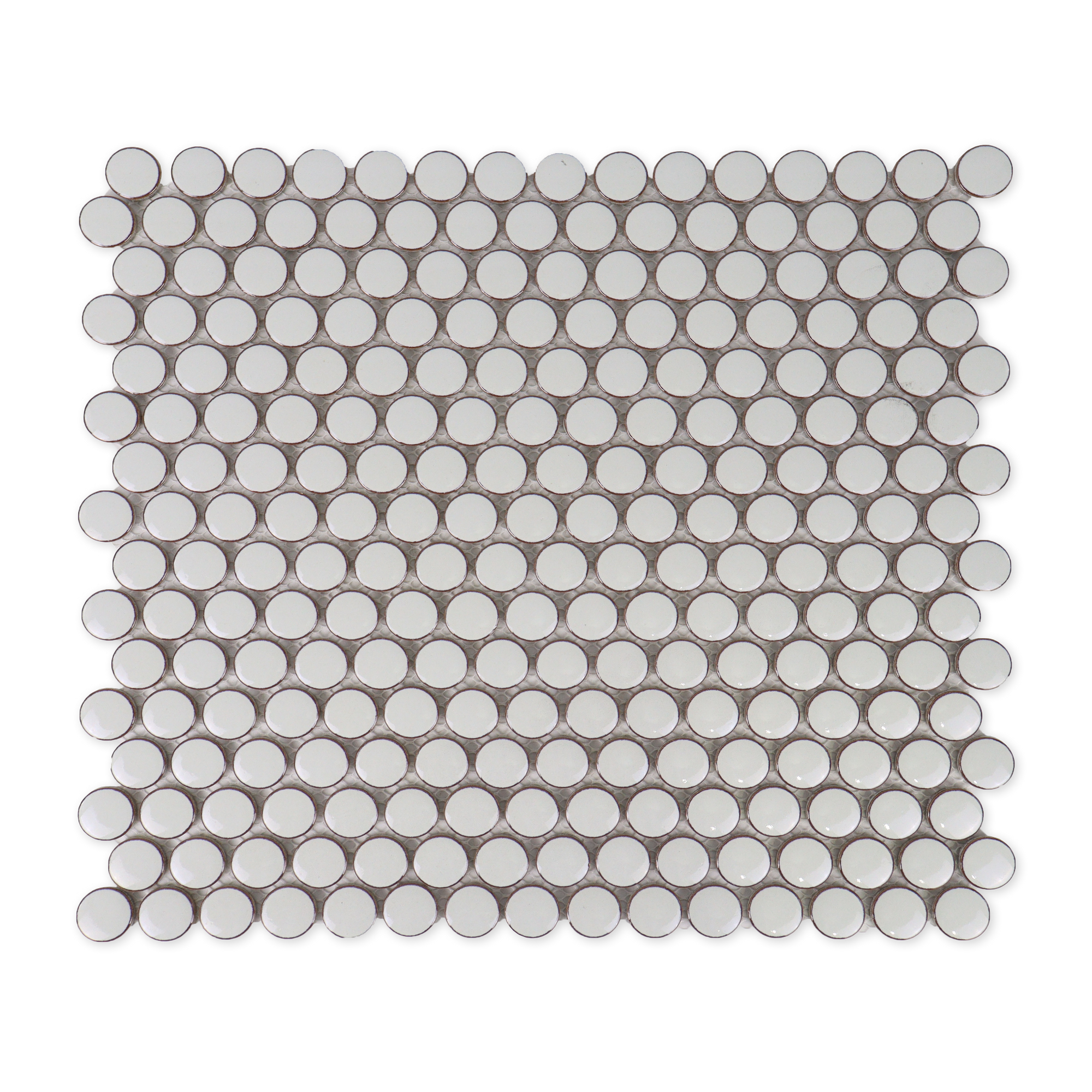Mint Green Shiny Penny Round Mosaic