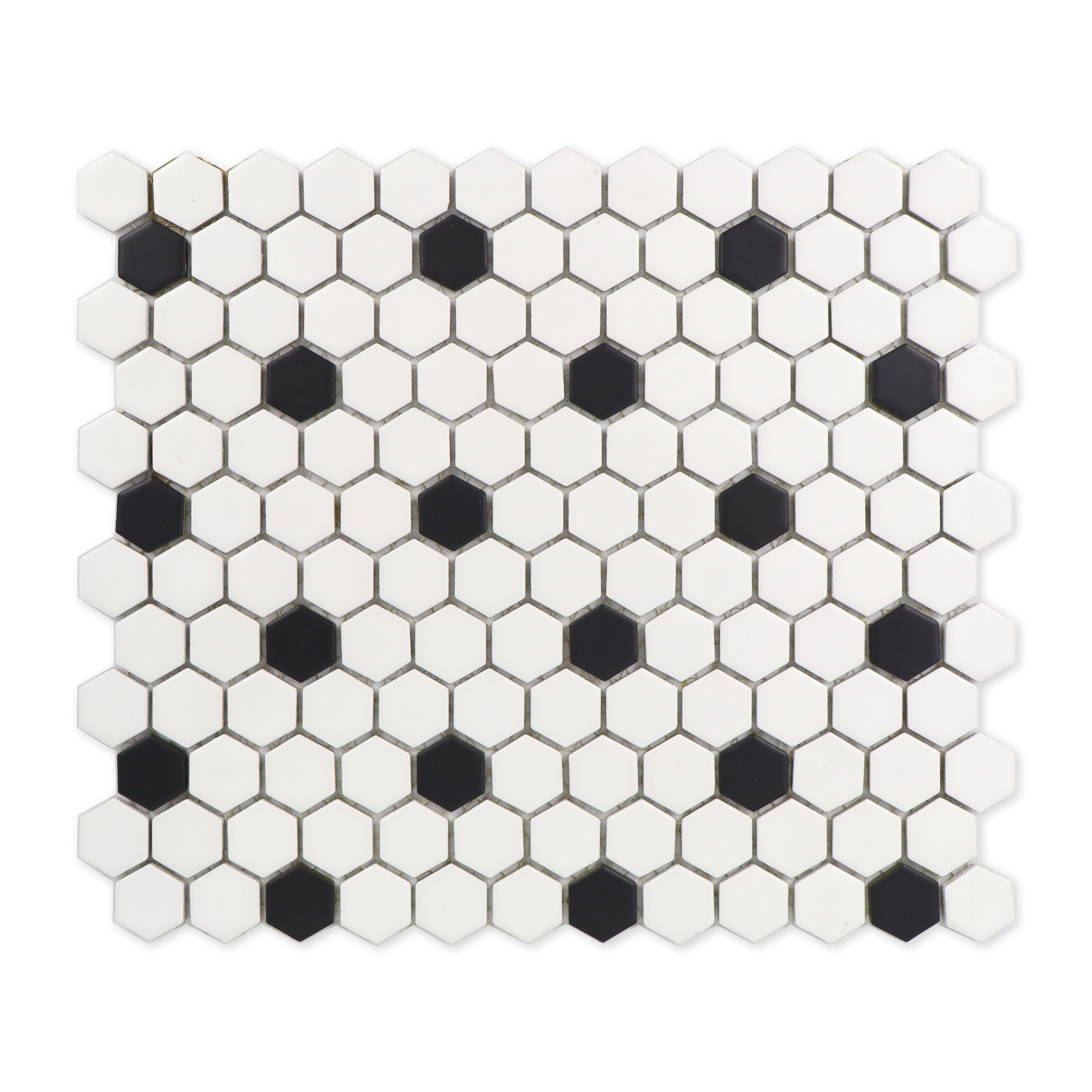 1" Polka Dot Pattern Hexagon
