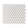 1" Matte White Hexagon