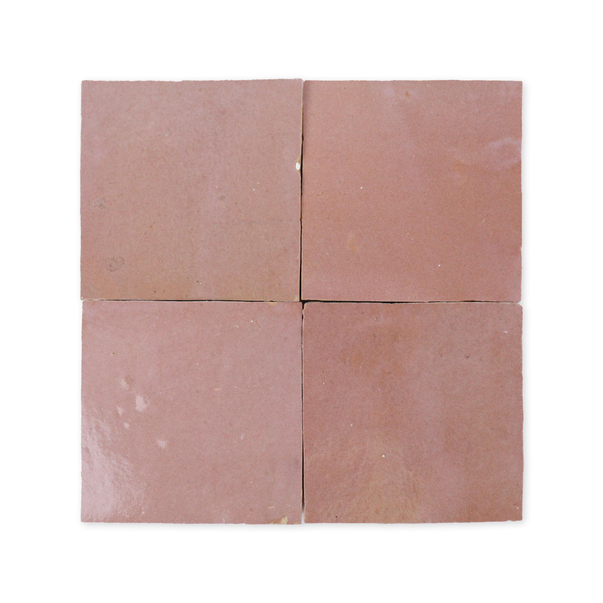 Handmade Moroccan Zellige 4x4 Blush Pink Terracotta Tile