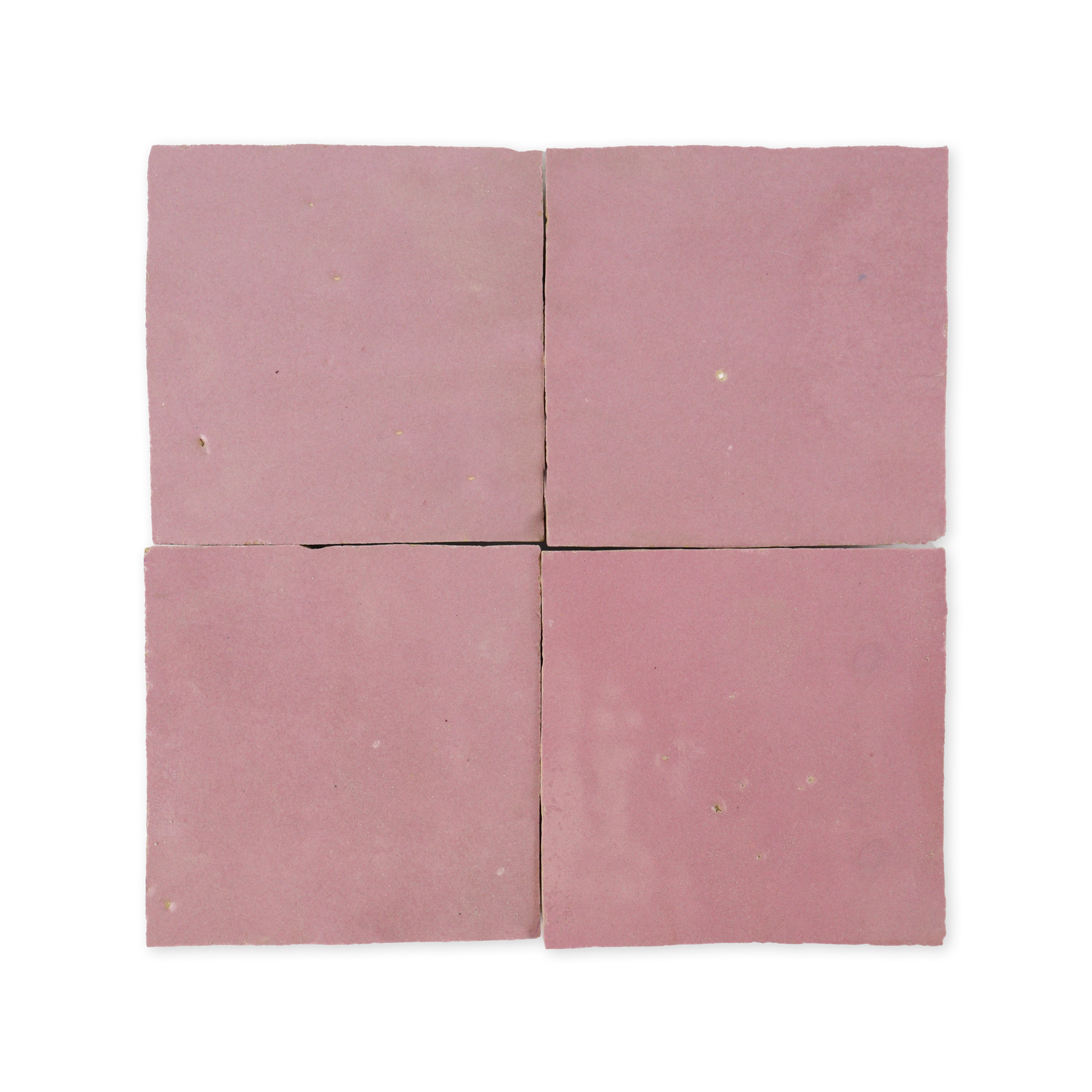 Handmade Moroccan Zellige 4x4 Lipstick Pink Terracotta Tile