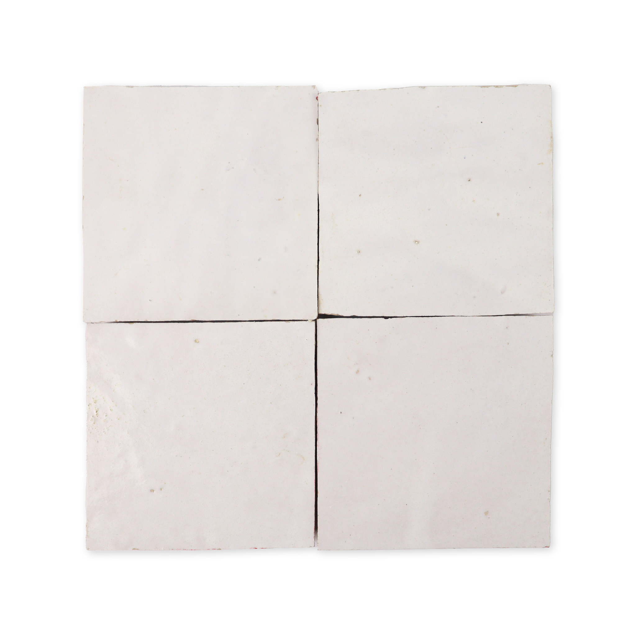 Handmade Moroccan Zellige 4x4 Off White Terracotta Tile