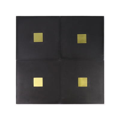Spirito® Black Cement Tile with Brass Inlay