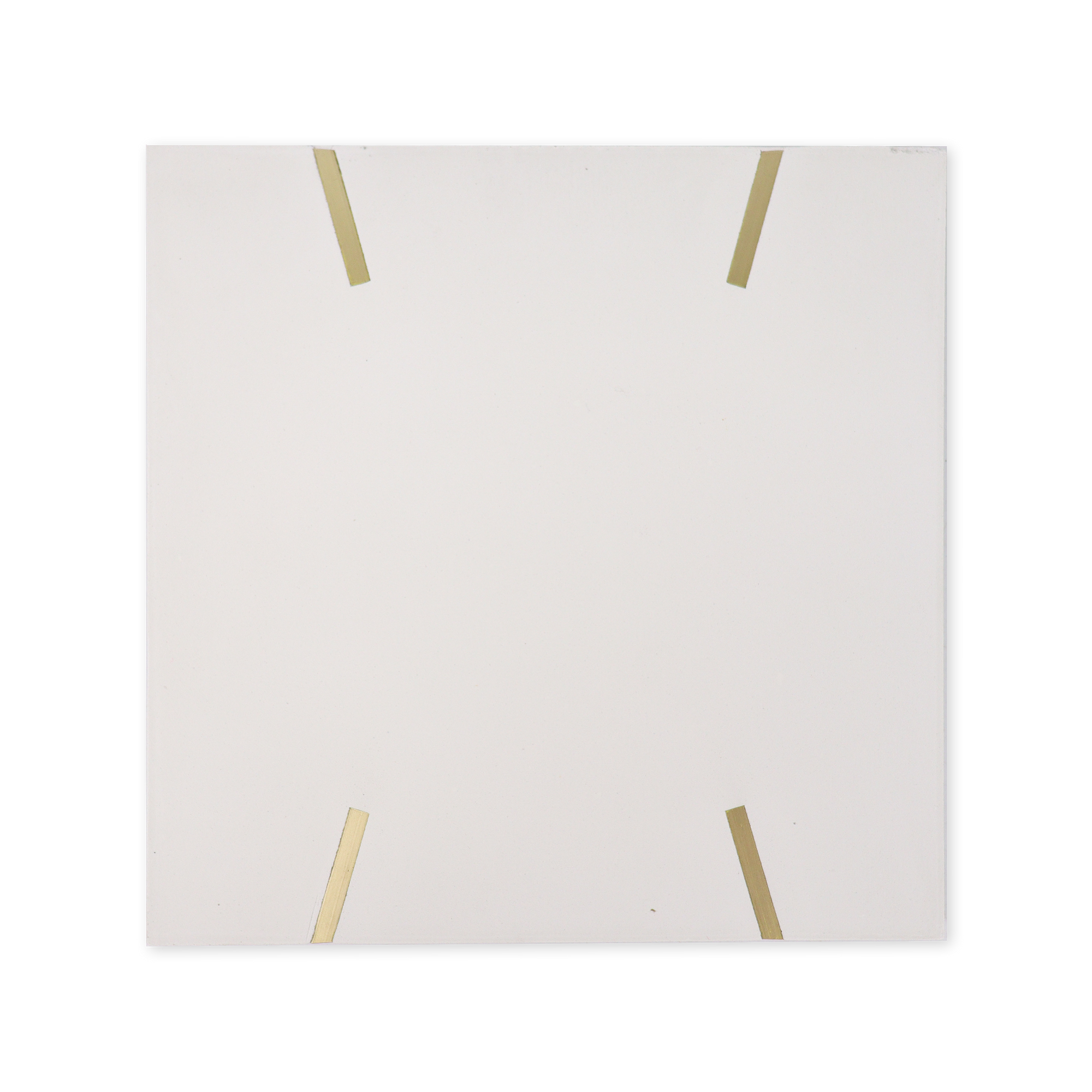 Stitch® White Cement Tile with Brass Inlay