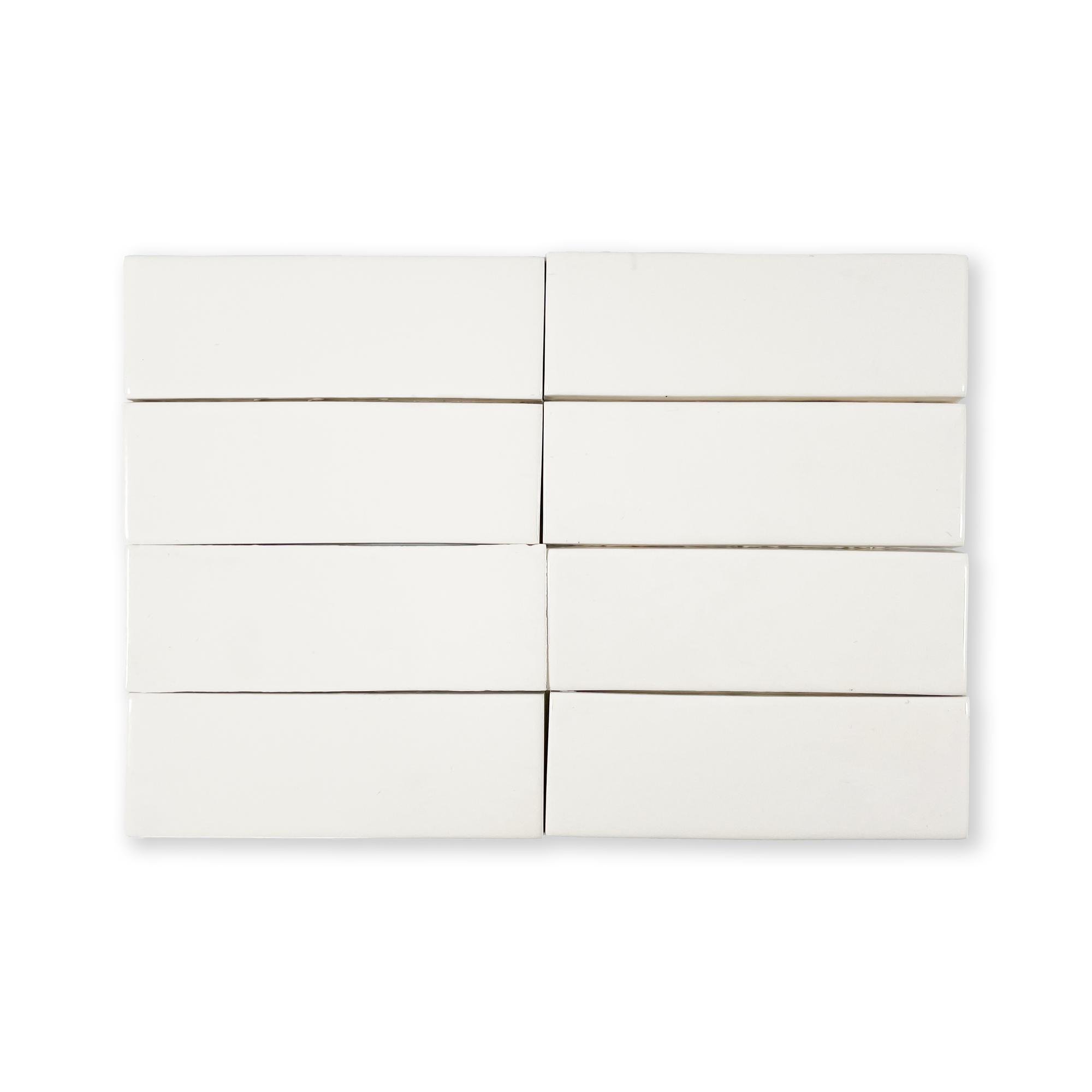 Extruded Handmade 2x6 Off White Glossy Subway Tile