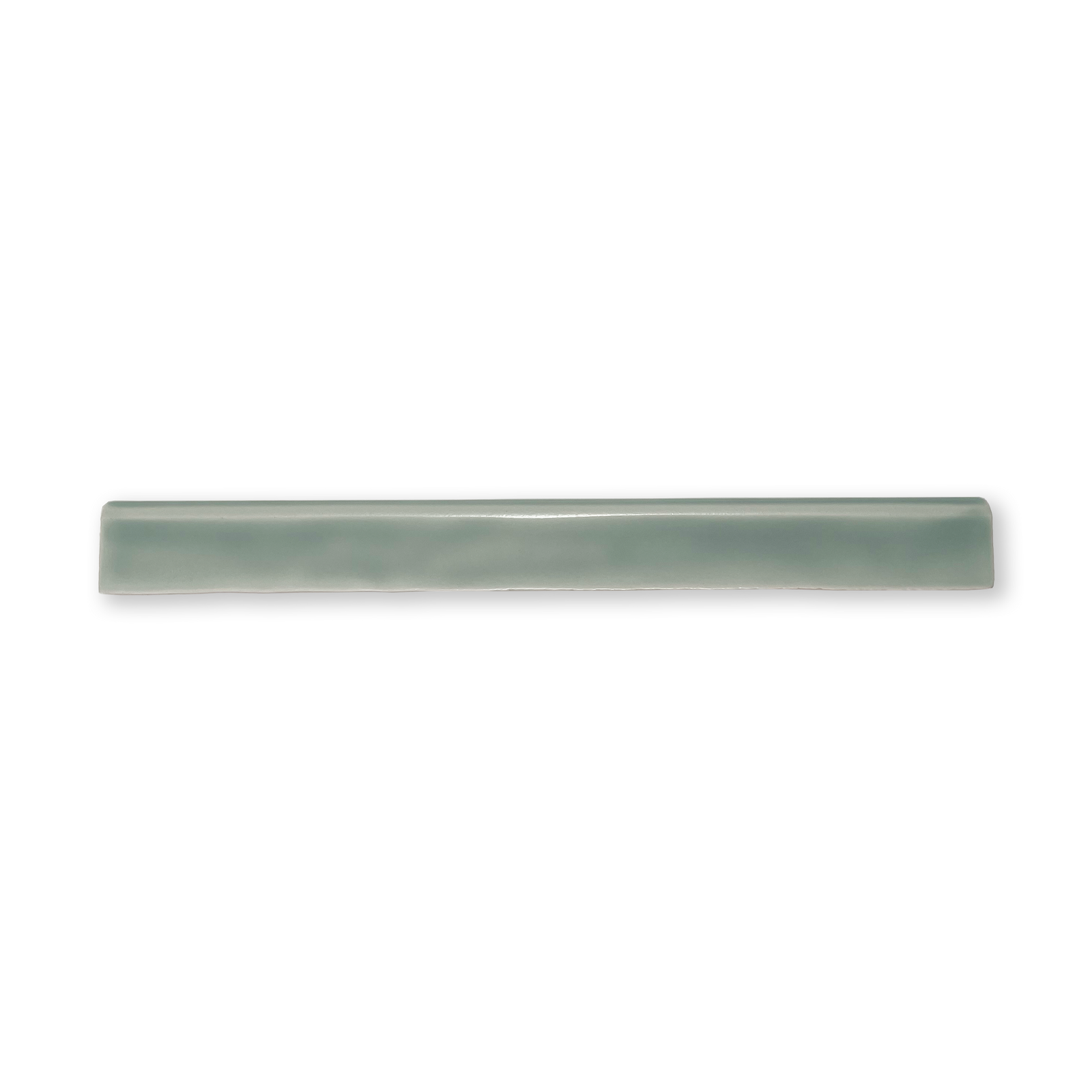 Handmade 3/4x10 Mint Green Matte Bullnose Pencil Trim