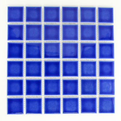 2x2 Electric Blue Pool Mosaic Tile