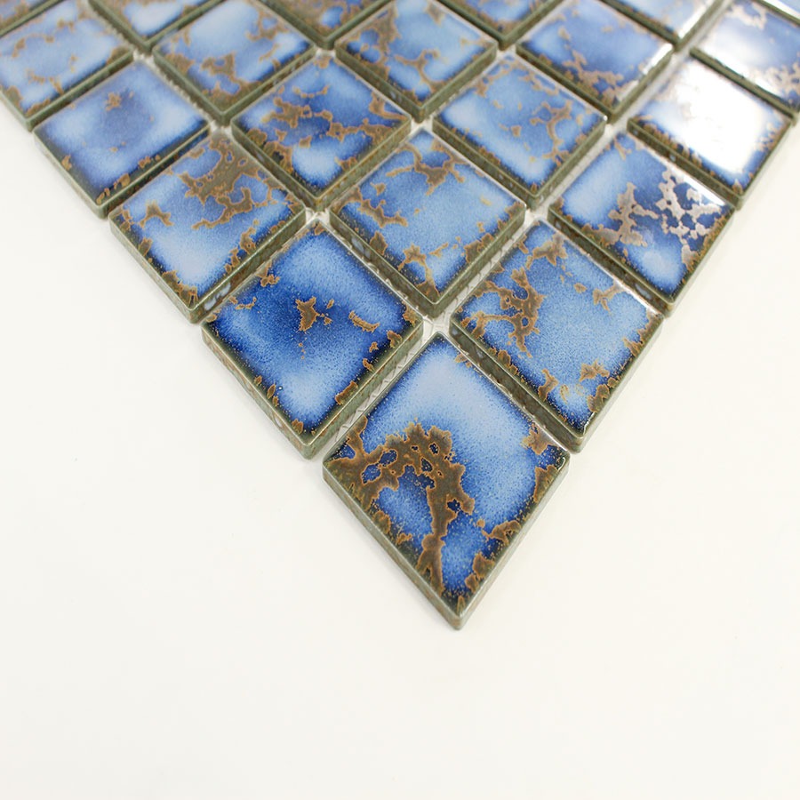 2x2 Rusty Cobalt Blue Pool Mosaic Tile
